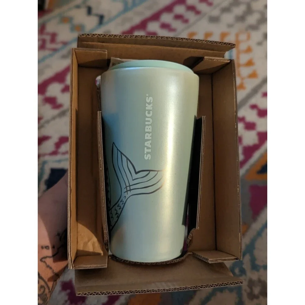 Starbucks 50th Anniversary Siren Seafoam Green Ceramic Boxed‎ Mug